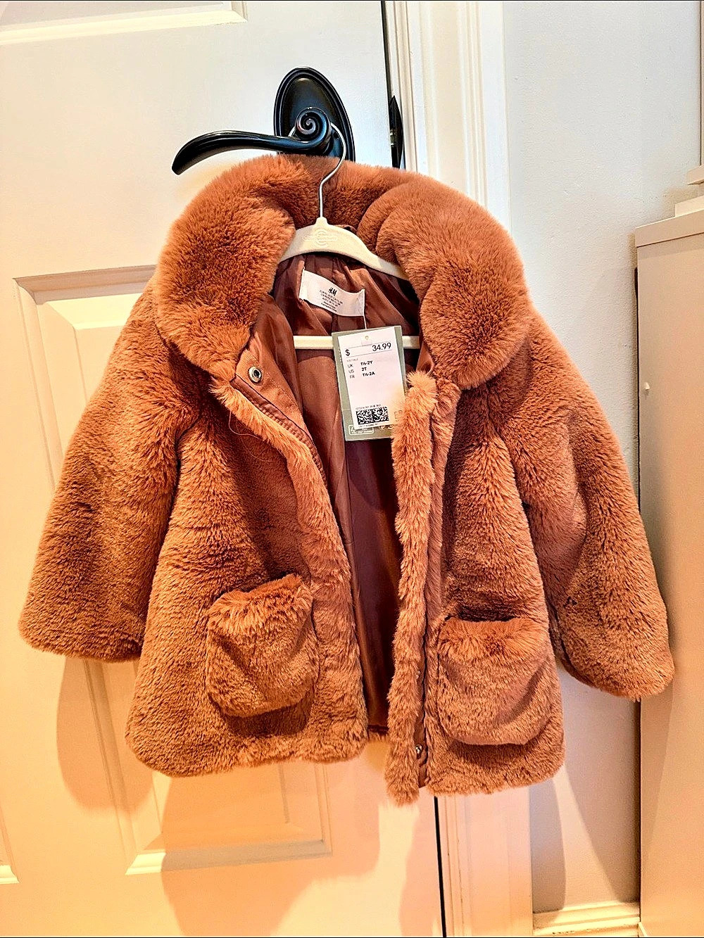 H&M Fluffy Jacket Brown Teddy Jacket
